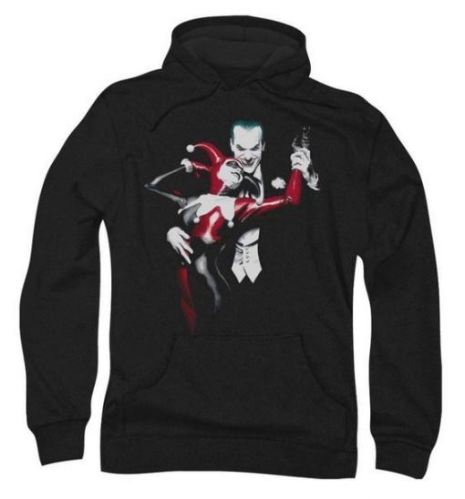 Harley Quinn and Joker on Black HOODIE ZX03