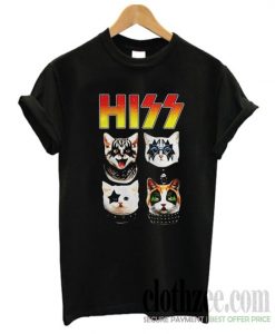 Hiss Kiss Hiss Cat T shirt RE23