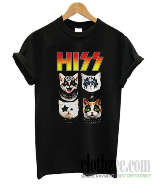 Hiss Kiss Hiss Cat T shirt RE23