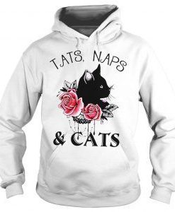 Tats naps and cats flower Hoodie RE23