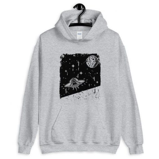 UFO Landing Unisex Hoodie REW