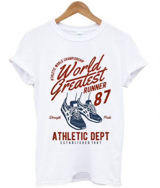 world greatest runner 87 t-shirt REW