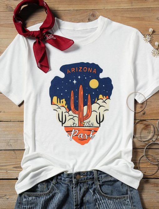 Arizona Cactus Park T-Shirt Tee ZX03