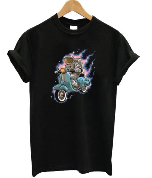 Astronaut Rides A Scooter T-shirt ADR