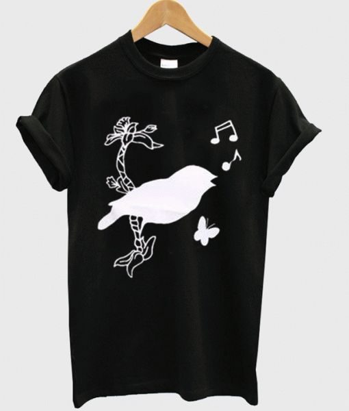 Bird Butterfly and Music Unisex T shirt ZX03