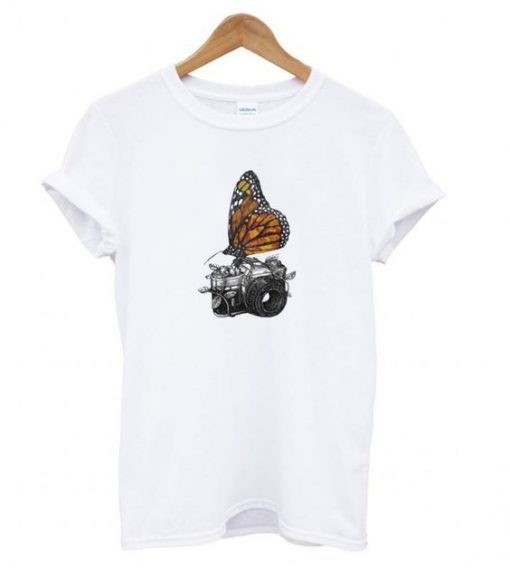 Butterfly And Camera T shirt ADR