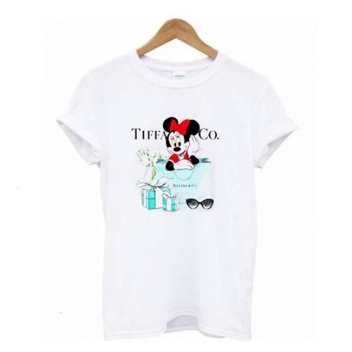 Disney Minnie Mouse Tiffany & CO t shirt ZX03