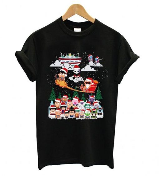 Dragon ball chibi Christmas T shirt ZX03