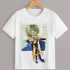 Figure Print Tie Front T-Shirt ZX03