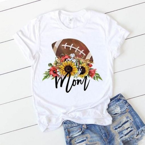 Football Mom Sunflower T Shirt ZX03