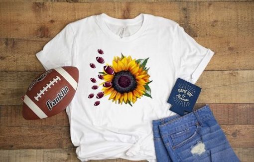 Football Sunflower T Shirt ZX03