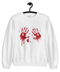 Halloween Bloody Hands Sweatshirt REW