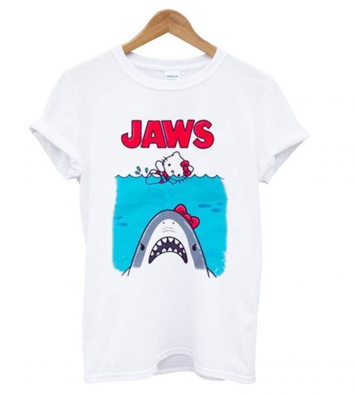 Hello Kitty Jaws Parody T shirt ZX03
