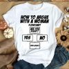 How to argue with a woman flowchart are you right shirt ZX03