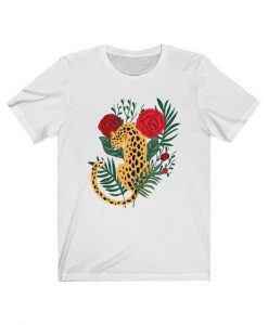Leopard And Flower T-Shirt REW