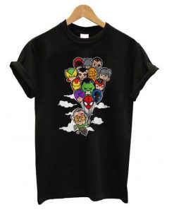 Stan Lee Holding Balloons Avengers Heroes T shirt ADR