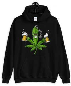 Weed Leaf Beer Hoodie ADR