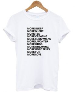 more sleep more music t-shirt ZX03