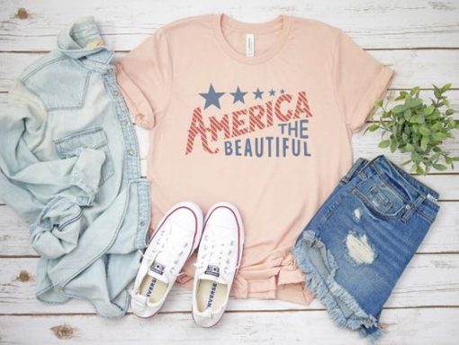 America The Beautiful Flag Tee ZX06