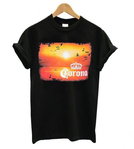 Corona Extra Men's Navy Blue Sunset T shirt ZX03