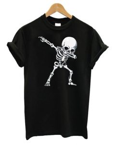 Dabbing Skeleton Halloween T shirt ZX03