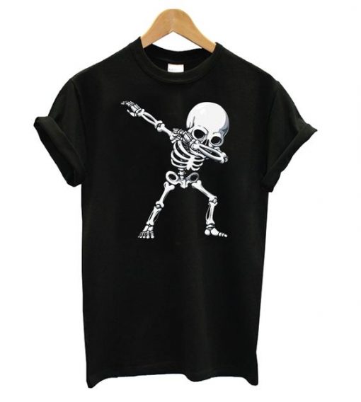 Dabbing Skeleton Halloween T shirt ZX03