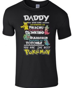 Fathers Day T-Shirt Daddy Favourite POKEMON Men's Comedy T-Shirt ZX06