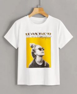 Figure And Letter Print Tee ZX03