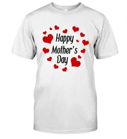 Happy Mothers Day Heart Round T-Shirt RE23