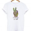Make Love Not War Peace Hand Sign T-Shirt RE23