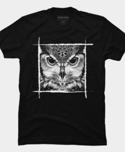 Owl Closeup - engraver T Shirt ADR