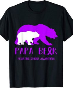 Papa Bear Pediatric Stroke Awareness Shirt RE23