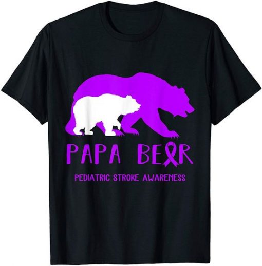 Papa Bear Pediatric Stroke Awareness Shirt RE23