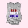 RED AND WHITE BREW TANK TOP ZX06