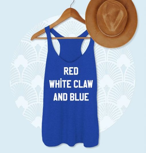 RED WHITE CLAW AND BLUE TANK TOP ZX06