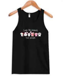 Save The Animals Eat People tank top ADR