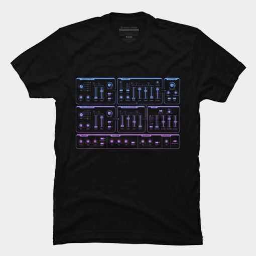 Synthesizer - Gradient Synth T Shirt ADR