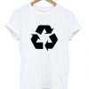 Black Recycling Symbol T Shirt ZX06