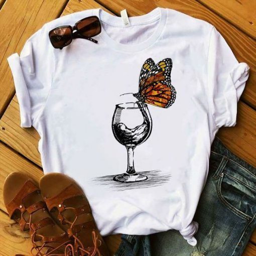 Butterfly On the Glass T Shirt ZX06