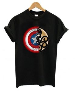 Captain America Harajuku Spider Skull T shirt ZX06