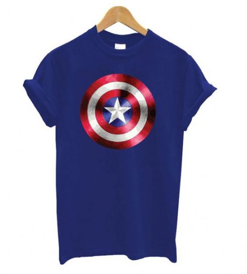 Captain America Shield T shirt ZX06