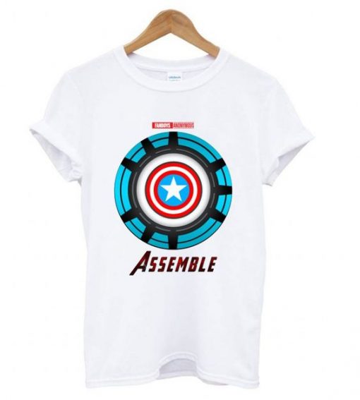 Captain America and Iron Man T shirt ZX06