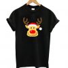 Cheeky Smile Rudolph Red Nose Reindeer T shirt ZX06