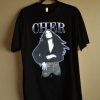 Cher Purple Outline Vintage Pic Black T Shirt ZX06
