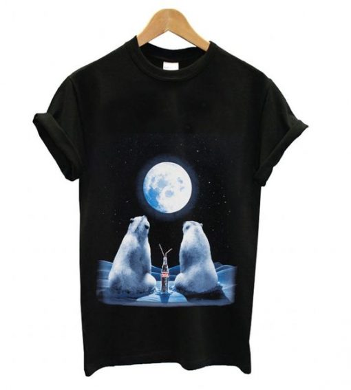 Coca-Cola Full Moon Polar Bears T shirt ZX06