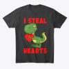 DINOSAUR T REX I STEAL HEART VALENTINE T-SHIRT IGS