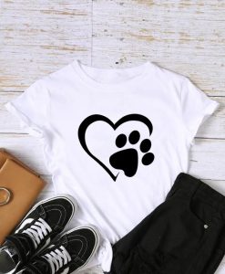 Footprint And Heart Tshirt ZX06