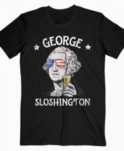 George Sloshington Washington 4th of July Men Funny American T-Shirt RE23