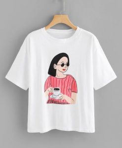 Girl Coffee T-Shirt ZX06