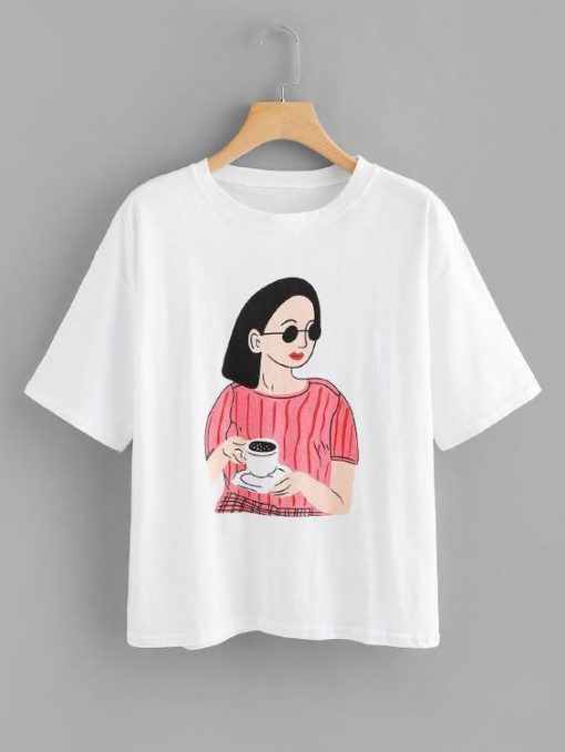 Girl Coffee T-Shirt ZX06